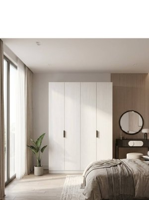 %100 MDF 4 Kapılı Gardrop