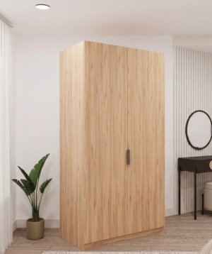 2 Kapaklı Ahşap Dolap Komple MDF