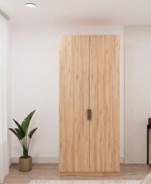 2 Kapaklı Ahşap Dolap Komple MDF - Görsel 2