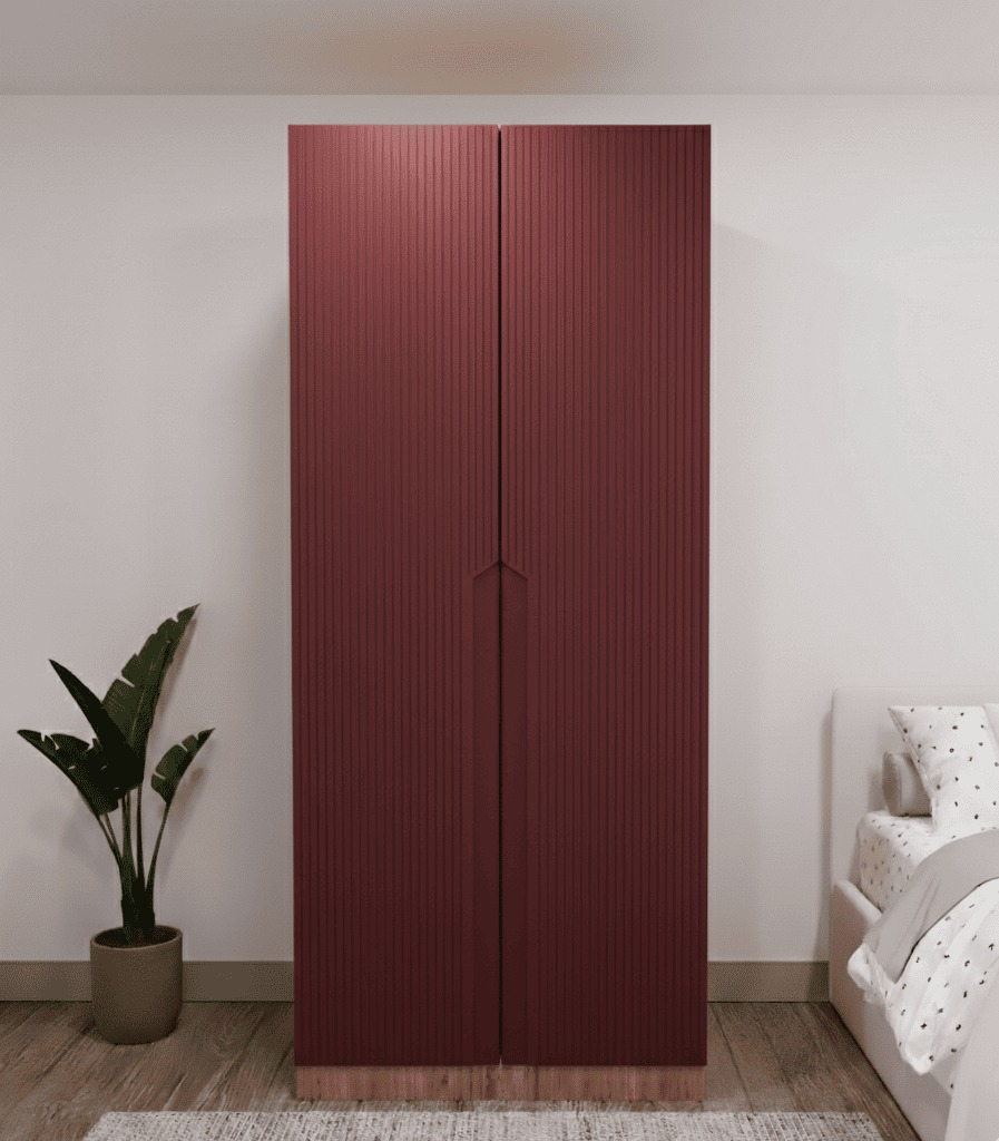 2 Kapılı Modern Gardrop Bordo - 2 Kapaklı Gardrop