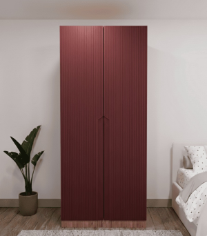 2 Kapılı Modern Gardrop Bordo - Görsel 1