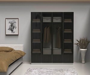 4 Cam Kapılı Gardrop Komple MDF - Görsel 3
