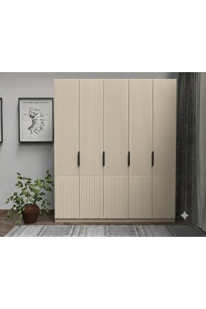 5 kapaklı Yatak Odası Dolabı %100 MDF