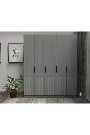 5 kapaklı Yatak Odası Dolabı %100 MDF - Görsel 1