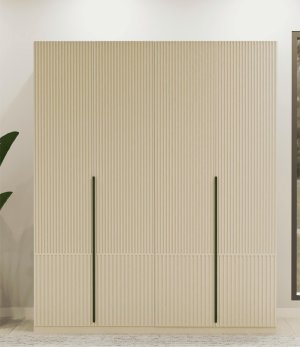 Komple Mdf 4 Kapaklı Dolap Ahşap Renk - Görsel 1