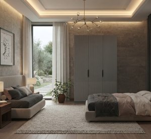 Komple Mdf Gardrop 3 Membran Kapaklı